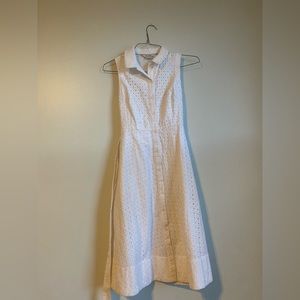 White Boden dress.